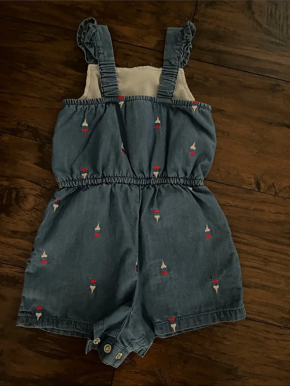 EUC Cat and Jack Jumper with Red white and Blue ice cream cones